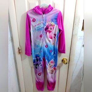 My Little Pony One Piece Hoodie PJ Girl Size 8